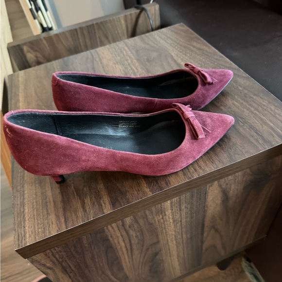 Le chateau burgundy suede kitten heels - Picture 5 of 6
